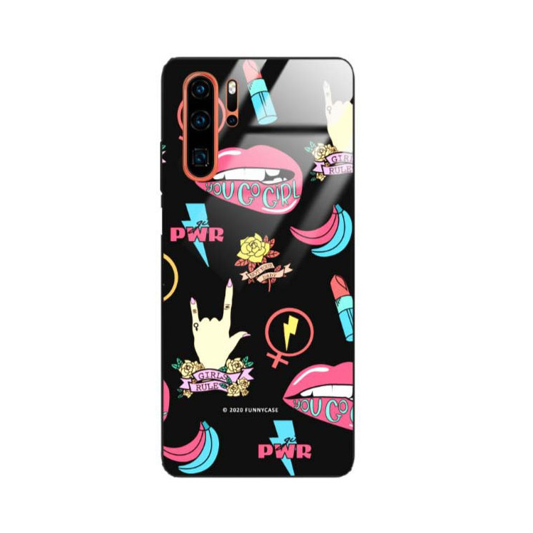 Black Case Wzory ST_FEM Huawei P30 PRO  - FunnyCase 