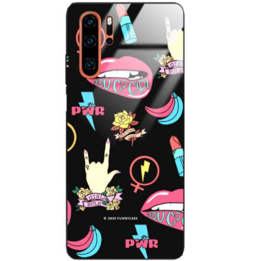 Black Case Wzory ST_FEM Huawei P30 PRO  - FunnyCase 