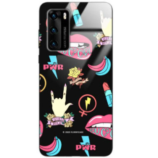 Black Case Wzory ST_FEM Huawei P40  - FunnyCase 