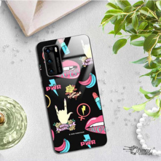 Black Case Wzory ST_FEM Huawei P40  - FunnyCase 