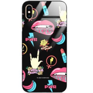 Black Case Wzory ST_FEM Apple IPHONE XS MAX  - FunnyCase 