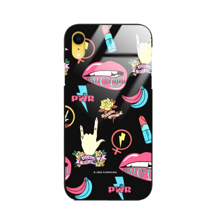 Black Case Wzory ST_FEM Apple IPHONE XR  - FunnyCase 