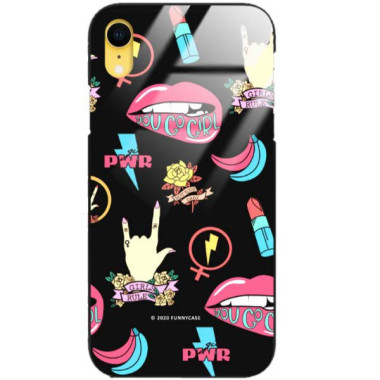 Black Case Wzory ST_FEM Apple IPHONE XR  - FunnyCase 