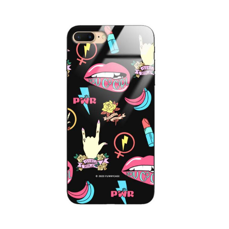 Black Case Wzory ST_FEM Apple IPHONE 7 PLUS / 8 PLUS  - FunnyCase 