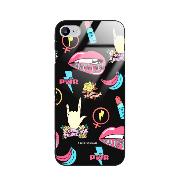 Black Case Wzory ST_FEM Apple IPHONE 7 / 8  - FunnyCase 