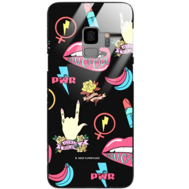 Black Case Wzory ST_FEM Samsung GALAXY S9  - FunnyCase 