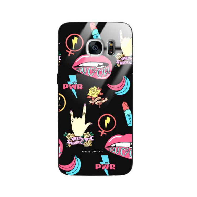 Black Case Wzory ST_FEM Samsung GALAXY S7  - FunnyCase 