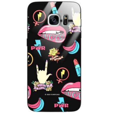 Black Case Wzory ST_FEM Samsung GALAXY S7  - FunnyCase 