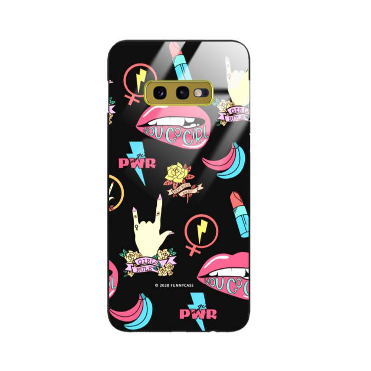 Black Case Wzory ST_FEM Samsung GALAXY S10E  - FunnyCase 