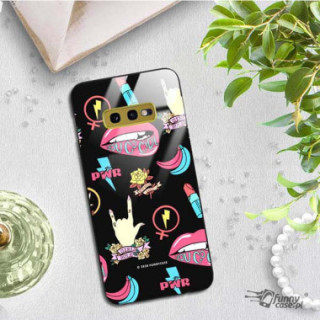 Black Case Wzory ST_FEM Samsung GALAXY S10E  - FunnyCase 