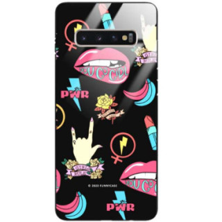 Black Case Wzory ST_FEM Samsung GALAXY S10 PLUS  - FunnyCase 