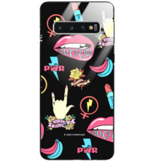 Black Case Wzory ST_FEM Samsung GALAXY S10  - FunnyCase 