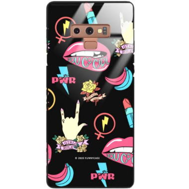 Black Case Wzory ST_FEM Samsung GALAXY NOTE 9  - FunnyCase 