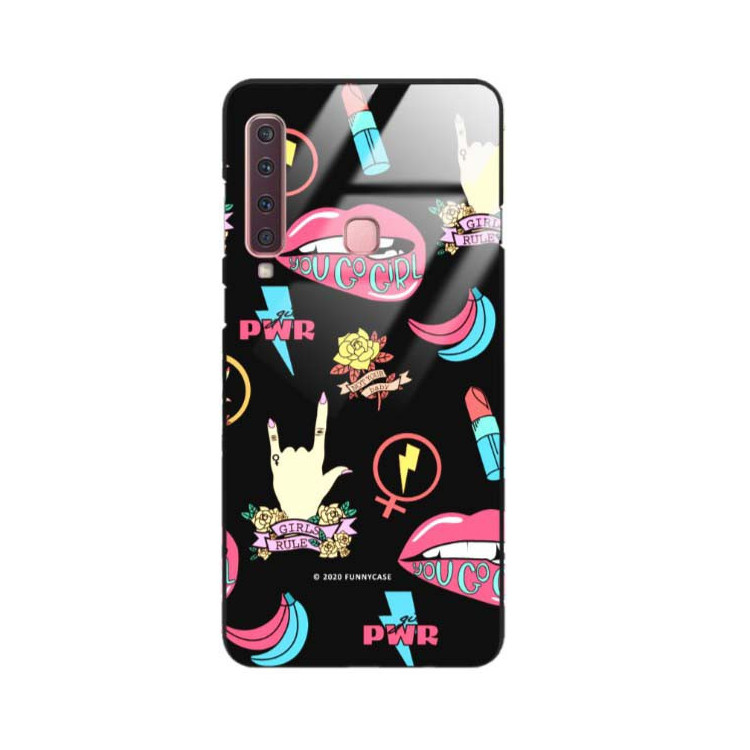 Black Case Wzory ST_FEM Samsung GALAXY A9 2018  - FunnyCase 