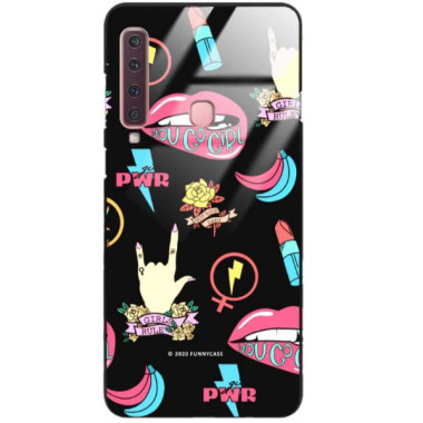 Black Case Wzory ST_FEM Samsung GALAXY A9 2018  - FunnyCase 