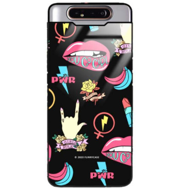 Black Case Wzory ST_FEM Samsung GALAXY A90  - FunnyCase 