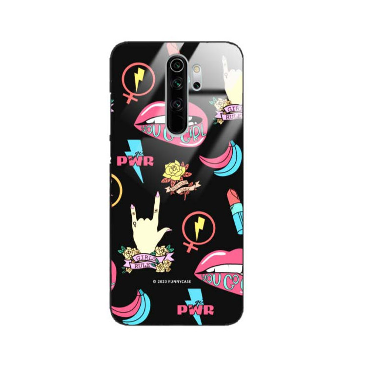 Black Case Wzory ST_FEM Xiaomi REDMI NOTE 8 PRO  - FunnyCase 