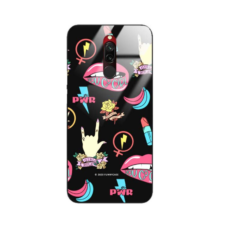 Black Case Wzory ST_FEM Xiaomi REDMI 8  - FunnyCase 