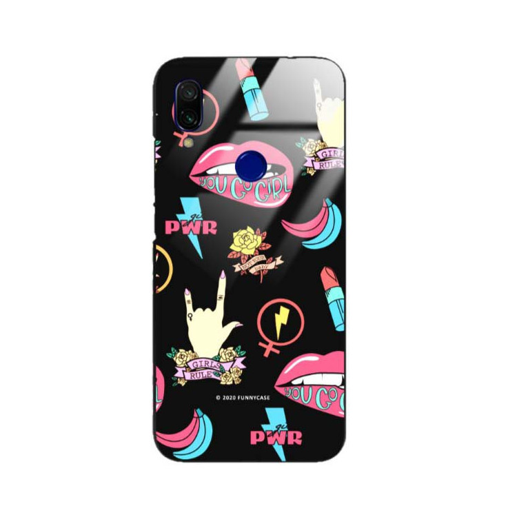 Black Case Wzory ST_FEM Xiaomi REDMI 7  - FunnyCase 