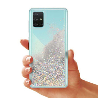 Etui Samsung GALAXY A71, Etui Gumowe Srebrny - FunnyCase
