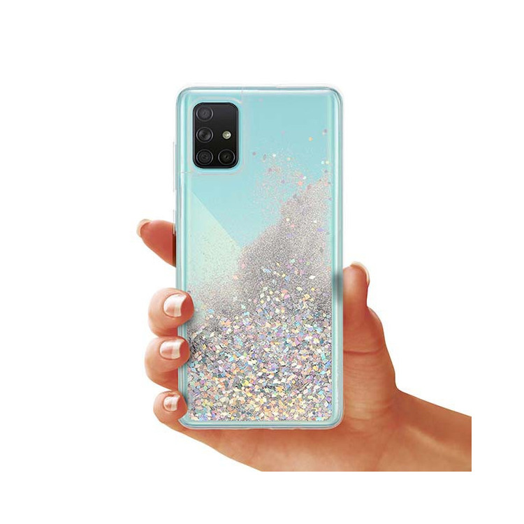 Etui Samsung GALAXY A71, Etui Gumowe Srebrny - FunnyCase
