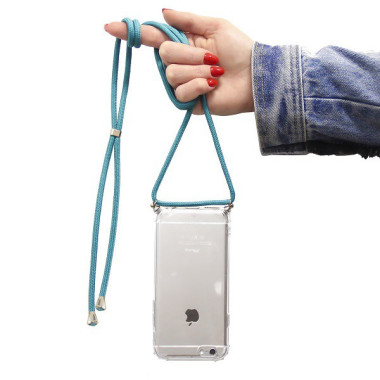 Etui Xiaomi MI NOTE 10, Etui Crossbody Turkusowy - FunnyCase