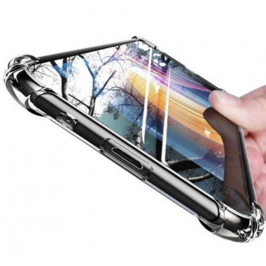 Etui Samsung GALAXY A01, Etui Anti-Shock Glass Czarny - FunnyCase