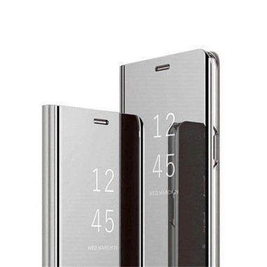 Etui Samsung GALAXY S9, Book Clear View Srebrny - FunnyCase