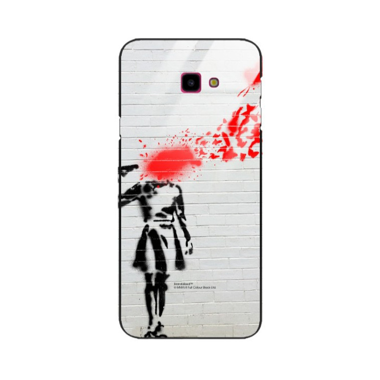 ETUI BLACK CASE GLASS NA TELEFON SAMSUNG GALAXY J4 PLUS 2018  ST_BANKSY_2020-2-107