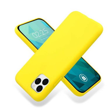 Etui Apple IPHONE 11 PRO MAX, Etui Gumowe Żółty - FunnyCase