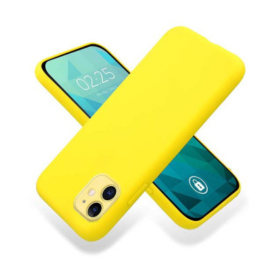 Etui Apple IPHONE 11, Etui Gumowe jasny żółty - FunnyCase