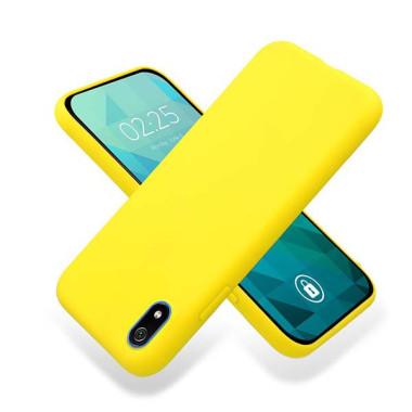 Etui Xiaomi REDMI 7A, Etui Gumowe Żółty - FunnyCase