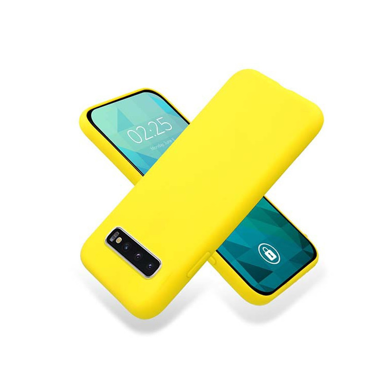 Etui Samsung GALAXY S10, Etui Gumowe Żółty - FunnyCase