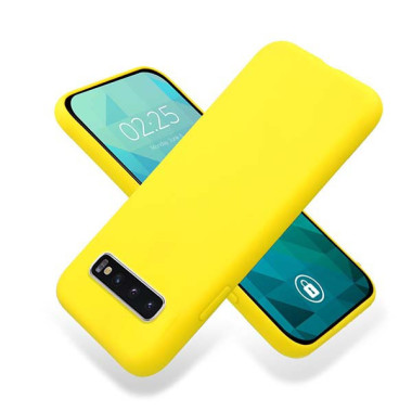 Etui Samsung GALAXY S10, Etui Gumowe Żółty - FunnyCase