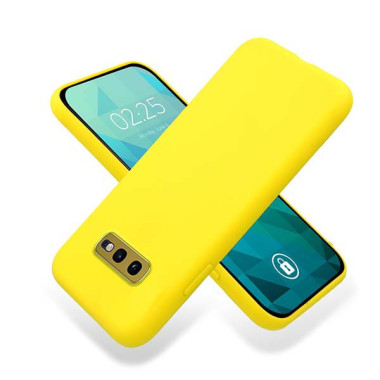 Etui Samsung GALAXY S10E, Etui Gumowe Żółty - FunnyCase