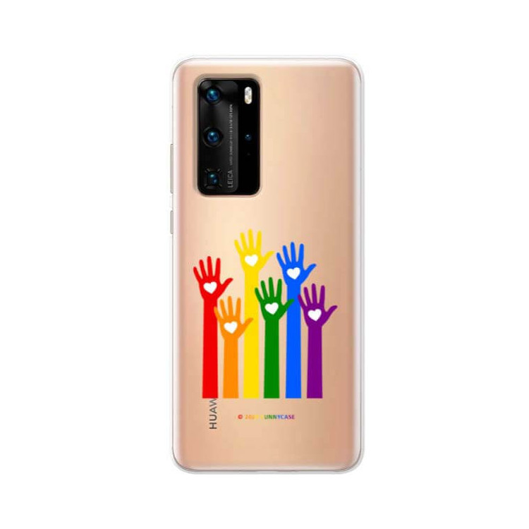 Etui Huawei P40 PRO, Etui LGBT Wzory 2020-1 Wielokolorowy - FunnyCase