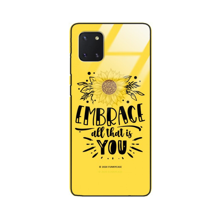 ETUI BLACK CASE GLASS NA TELEFON SAMSUNG GALAXY A81 / NOTE 10 LITE ST_SUNFLOWERS-2020-1-100