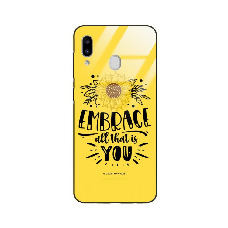 ETUI BLACK CASE GLASS NA TELEFON SAMSUNG GALAXY A20E ST_SUNFLOWERS-2020-1-100