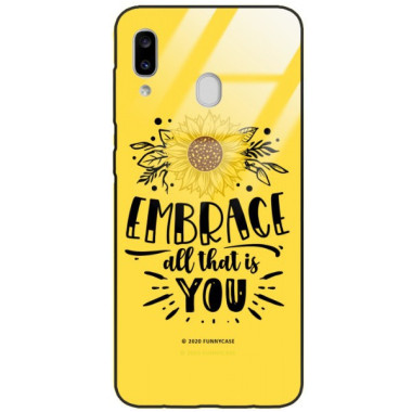 ETUI BLACK CASE GLASS NA TELEFON SAMSUNG GALAXY A20E ST_SUNFLOWERS-2020-1-100