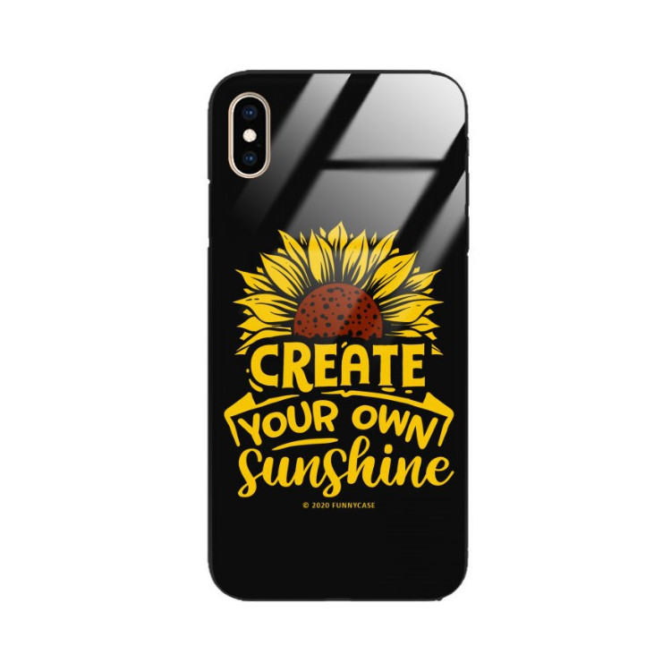 ETUI BLACK CASE GLASS NA TELEFON APPLE IPHONE XS MAX ST_SUNFLOWERS-2020-1-101