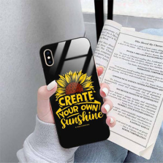 ETUI BLACK CASE GLASS NA TELEFON APPLE IPHONE XS MAX ST_SUNFLOWERS-2020-1-101