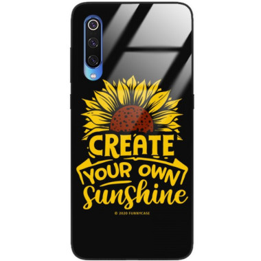 ETUI BLACK CASE GLASS NA TELEFON XIAOMI MI9 ST_SUNFLOWERS-2020-1-101