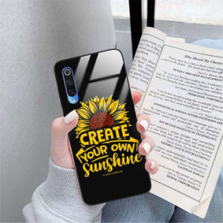 ETUI BLACK CASE GLASS NA TELEFON XIAOMI MI9 ST_SUNFLOWERS-2020-1-101