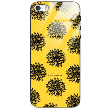 Etui Apple IPHONE 5 / 5S / SE, ST_SUNFLOWERS-2020-1-102 Wzory - FunnyCase