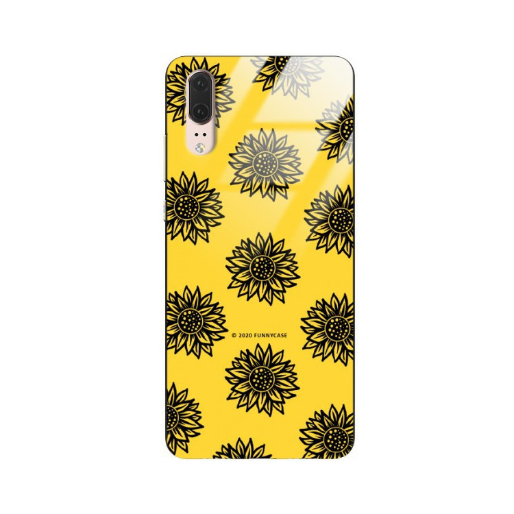 Etui Huawei P20, ST_SUNFLOWERS-2020-1-102 Wzory - FunnyCase