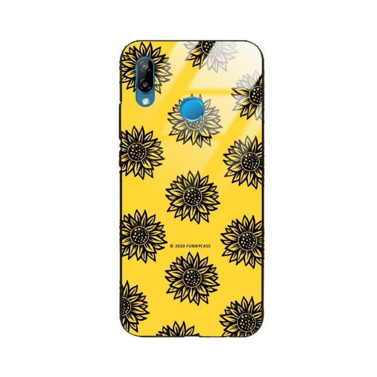 ETUI BLACK CASE GLASS NA TELEFON HUAWEI P30 LITE ST_SUNFLOWERS-2020-1-102