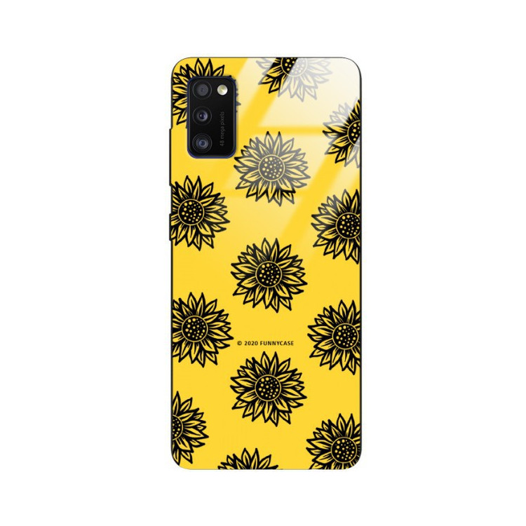 ETUI BLACK CASE GLASS NA TELEFON SAMSUNG GALAXY A41 ST_SUNFLOWERS-2020-1-102