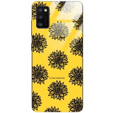 ETUI BLACK CASE GLASS NA TELEFON SAMSUNG GALAXY A41 ST_SUNFLOWERS-2020-1-102