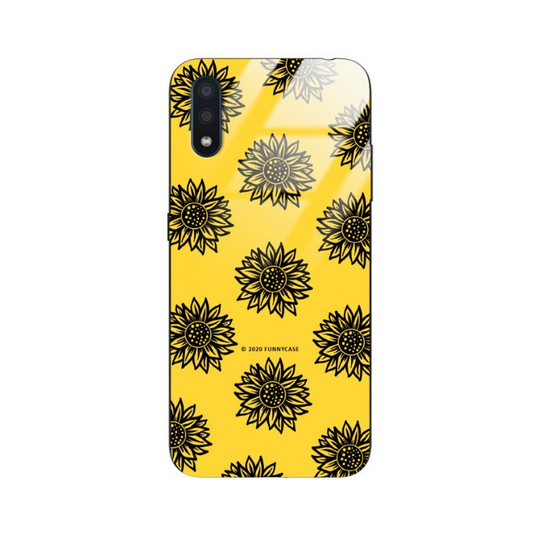 ETUI BLACK CASE GLASS NA TELEFON SAMSUNG GALAXY A01 ST_SUNFLOWERS-2020-1-102