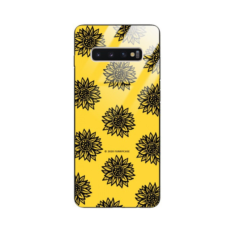 Etui Samsung GALAXY S10 PLUS, ST_SUNFLOWERS-2020-1-102 Wzory - FunnyCase